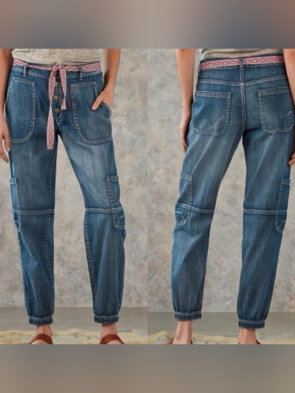 Sundance "Jolienne" Denim Cargo Joggers